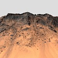 Modern Mars Terrain Mountain Range Dune Desert Rock Sandy Desert Peak 3d model