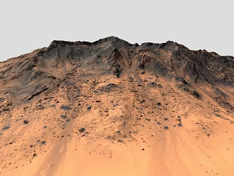 Modern Mars Terrain Mountain Range Dune Desert Rock Sandy Desert Peak 3d model