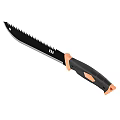 Durable Serrated Blade Hardware Tool with Black and Orange Handle for Cutting Tasks