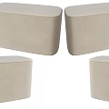 Low Stool Fabric Sofa Stool Shoe Changing Stool Tufting Stool Bench Bed End Stool Tufting Bench Special-shaped Stool European Style Art Stool American Style Children Stool 3d model