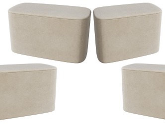 Low Stool Fabric Sofa Stool Shoe Changing Stool Tufting Stool Bench Bed End Stool Tufting Bench Special-shaped Stool European Style Art Stool American Style Children Stool 3d model