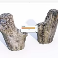 Stone Wood Decorative Ornaments With Natural Stump Shape And Rustic Texture For Indoor Decor
