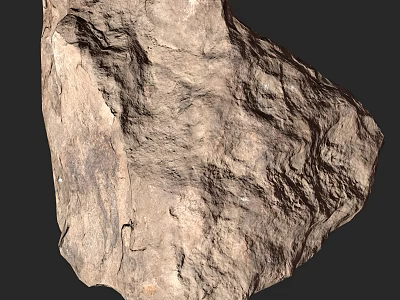 Natural Rural Landscape in Countryside Setting With Large Textured Rock Formation 3d model