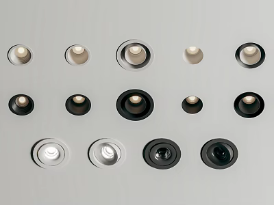 Downlight combination recessed downlight 3d model