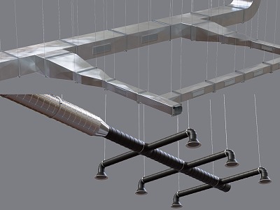 Modern pipeline through pipeline ceiling model