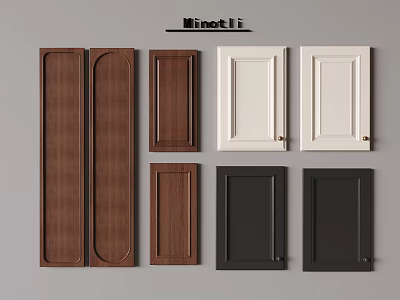 Wardrobe Doors In Multiple Colors With Various Design Styles And Finishes 3d model