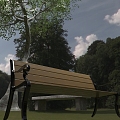 Park Bench 3d model