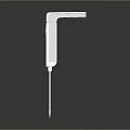 Modern White Wall Mounted Furniture Piece With Adjustable Rod For Minimalist Home Interior