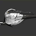 Futuristic Mechanical Sci Fi Device With White Metallic Finish And Intricate Geometric Structure