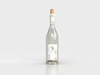 glass bottle, storage bottle, wine bottle, realistic rendering 3d model