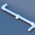 White Plastic Pipe Fitting For Household Use With Elbow And Straight Sections