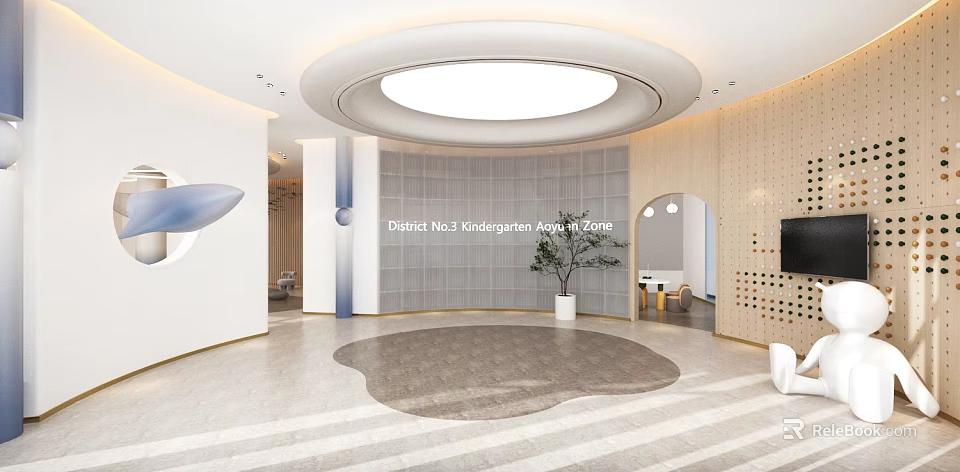 Modern Interior Design Of Dulwich No1 Kindergarten Hall 3d model 
