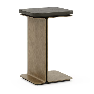 Modern Wooden Side Table With Square Top And Sturdy Base Design 3d model