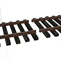 Railroad Tracks With Wooden Sleepers And Metal Rails For Railway Infrastructure