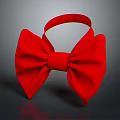 Red Bow Tie With Elegant Bow Shape And Smooth Fabric For Formal Events