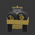 Yellow Heavy Duty Wheel Loader With Large Tires And Front Bucket