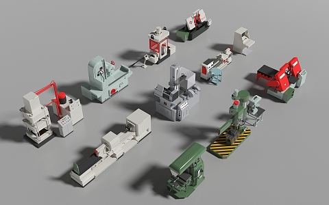 modern industrial equipment plant equipment 3d model