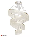Modern Spiral Crystal Chandelier With Multi Layered Hanging Design For Interior Decor
