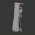 Industrial Vertical Lifting Equipment With Mobile Wheels And Red Control Components