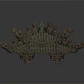 Traditional Architectural Roof Structure With Ornate Tile Design And Decorative Eaves