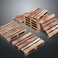 Rustic Wooden Pallets Stacked And Scattered With Natural Wood Grain For Living Supplies