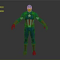 Detailed Captain America Action Figure In Classic Red White Blue Costume With Star Emblem