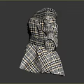 Stylish Off The Shoulder Plaid Dress With Flared Sleeves And Smocked Waist