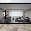 Elegant Modern Minimalist Living Room Sofa And Coffee Table Combination With Exquisite Home Decoration