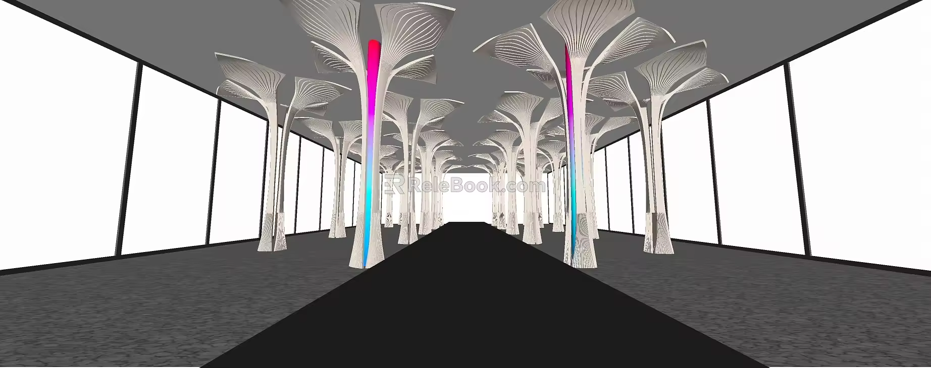 Modern Special-shaped Column Creative Column Decorative Column Package Column Modeling Column Petals Column 3d model