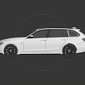White BMW Estate Car With Black Roof Rails Sleek Lines And Modern Design