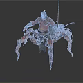 Mythical Crab Inspired Creature With Humanoid Torso And Spiked Segmented Legs 3d model