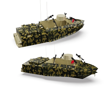 Modern Speedboat Military Speedboat 3d model