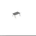 Modern Minimalist Dining Table With Black Tabletop Wooden Legs And Matching Bench