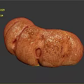 Freshly Baked Golden Curved Bread With Sesame Seeds And Shiny Crust