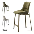 Modern Green And Gray Fabric Single Chair With Metal Legs For Home Use