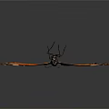 Orange and Black Butterfly with White Spots on Wings and Reflection on Gray Background