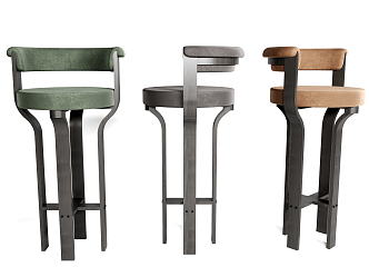 Modern Bar Chair Casual Bar Chair 3d model