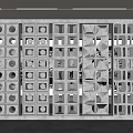 Cement component partition 3d model