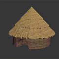 Traditional Thatched House With Conical Layered Thatch Roof Structure And Rustic Exterior Design