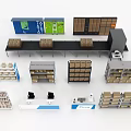 Retail Display Shelves With Multiple Layers Storage Boxes And Various Designs