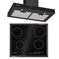 Modern Kitchenware Microwave Refrigerator Samsung Tablet Hob 3d model