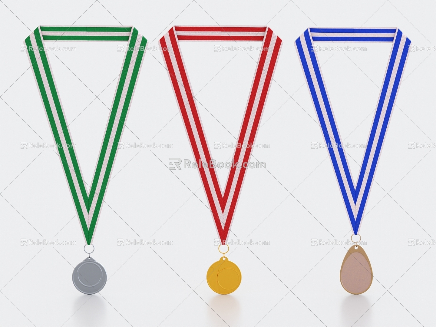 Medals Olympic Medals Gold Medals Silver Bronze Olympic Gold Medals Olympic Medals 3d model