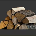 Household Items Stacked Dry Firewood Logs Featuring Natural Wood Texture for Home Use