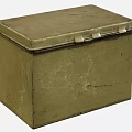 Sturdy Old Metal Storage Box With Secure Lid For Home Organizing