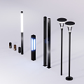 Modern street lamps 3d model