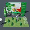 Heineken Themed Photo Spot With Football Goal Green Booth And Beer Crates On Grass