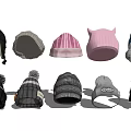 Modern Hat Wool Hat 3d model