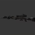Character Weapon Featuring Dragon Decorated Black Firearm With Red Eyes And Metallic Design