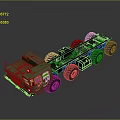 Heavy Duty Military Vehicle Truck Chassis With Multi Wheel Design Structure