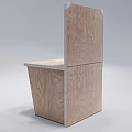 Wooden Public Chair Design With Table And Stools For Public Spaces